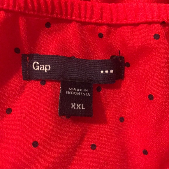 Cute red ruffle cami with black polka dots - Picture 5 of 7